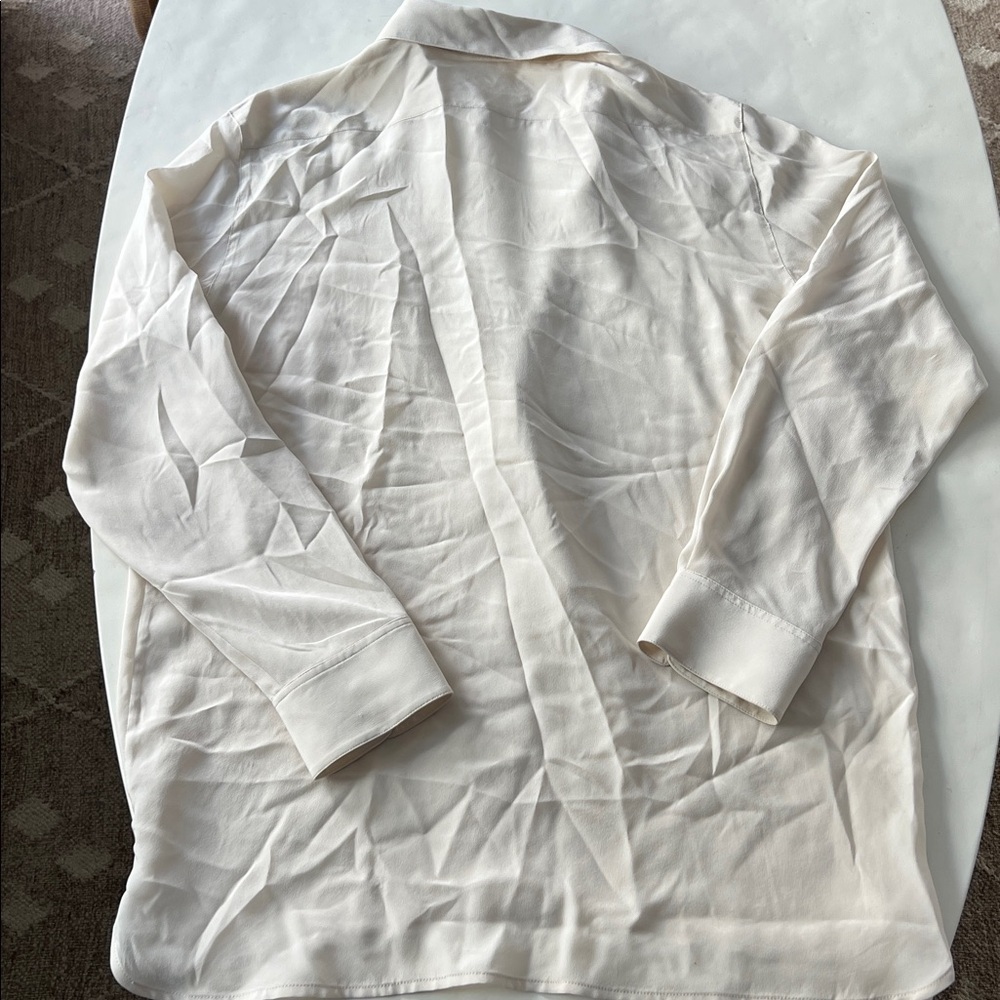 Babaton Artizia Academy Silk Button Up Blouse Top in Cream S $158 - Picture 7 of 10